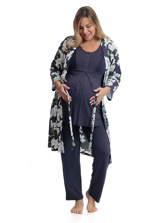 Angel's Secret Robe Schwangerschaft & Stillen in Blau Farbe Angel's Secret Robe Schwangerschaft & Stillen in Blau Farbe
