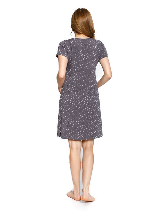 Angel's Secret Nightgown Maternity & Nursing Anthracite