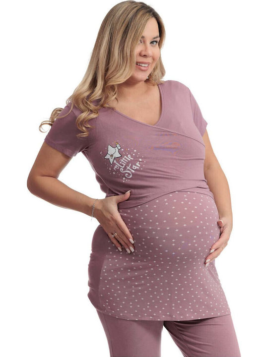 Angel's Secret Maternity Pajama Set & Nursing Lila