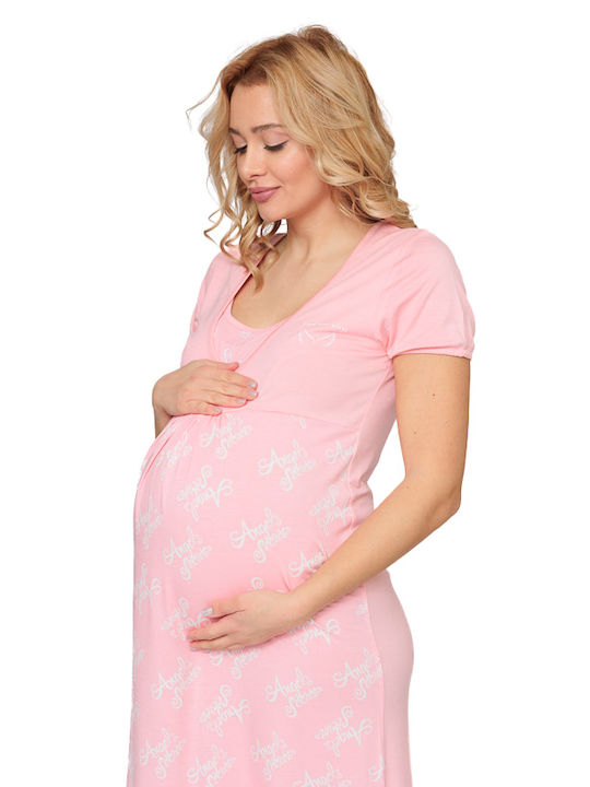Angel's Secret Nightgown Maternity & Nursing Pink