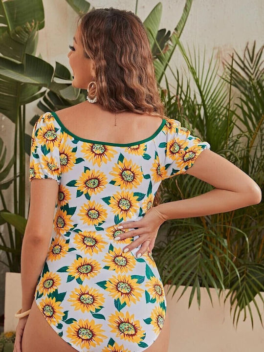 Maternity Swimwear Floral White