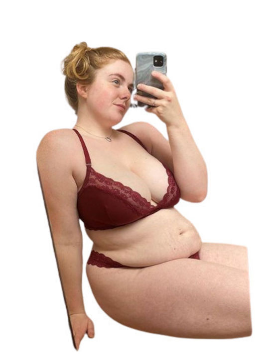 Curvy Kate Maternity & Nursing Bra with Clips Bordeaux with Black