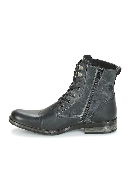 Ribelle Leder Schwarz Stiefel