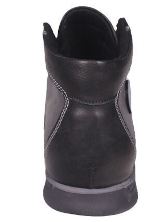 Leder Schwarz Herrenstiefel