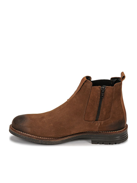 New002 Leder Braun Chelsea Stiefeletten