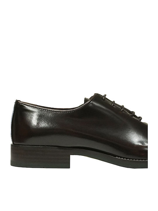 Vikato Men's Leather Dress Shoes Burgundy