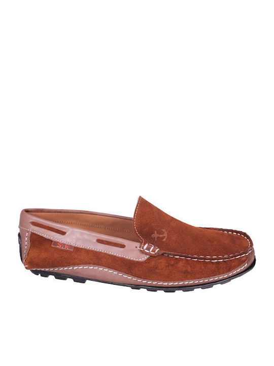 Suede Ανδρικά Loafers σε Καφέ Χρώμα