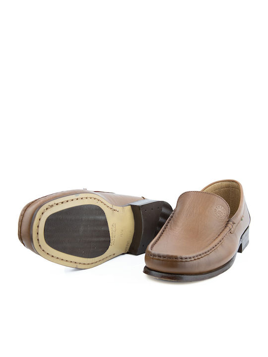 Δερμάτινα Ανδρικά Loafers σε Καφέ Χρώμα