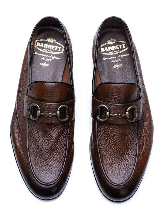 Leder Herren Mokassins in Tabac Braun Farbe