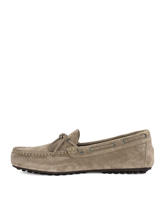 Men's Suede Moccasins Beige