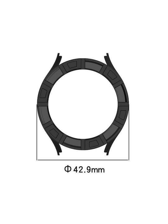 Schutz Silikonhülle in Schwarz Farbe für Samsung Galaxy Watch 7 40 mm