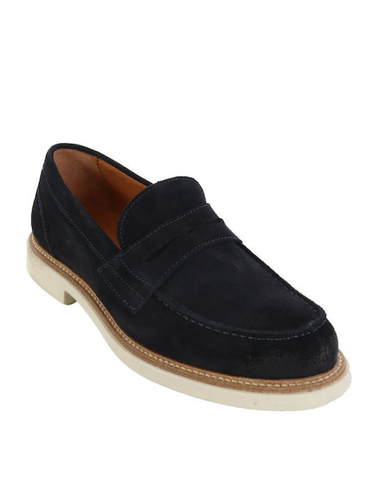Suede Ανδρικά Loafers σε Μπλε Χρώμα