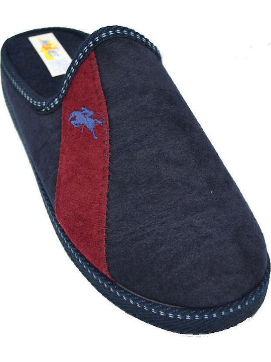 Men's Printed Slippers Blue