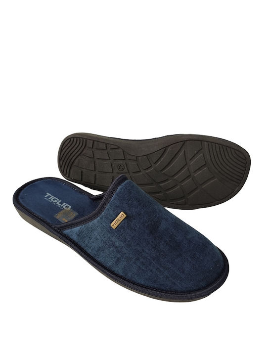 Herren Hausschuhe Blau