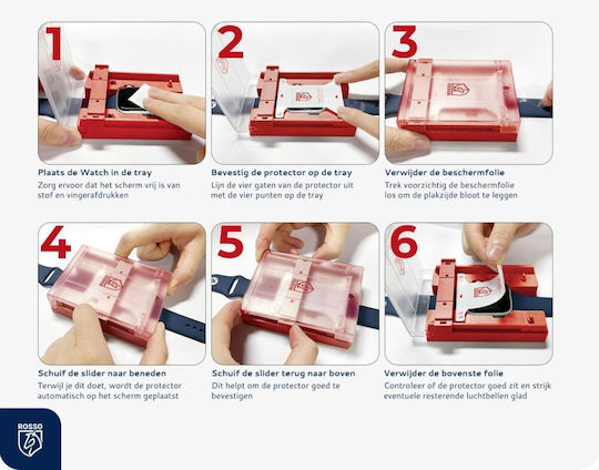 Rosso Gehärtetes Glas für das Apple Watch 9, 8, 7 - Apple 2Stück