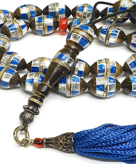 Roloi Komboloi Ebony Worry Beads with 33 Beads Multicolour 41cm
