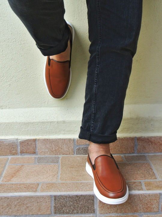 Leder Herren Slip-Ons Tabac Braun