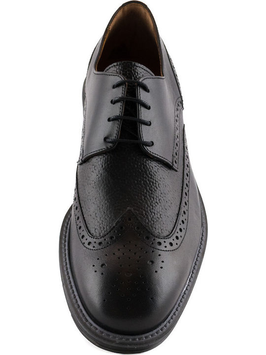Leder Herren Oxfords Schwarz