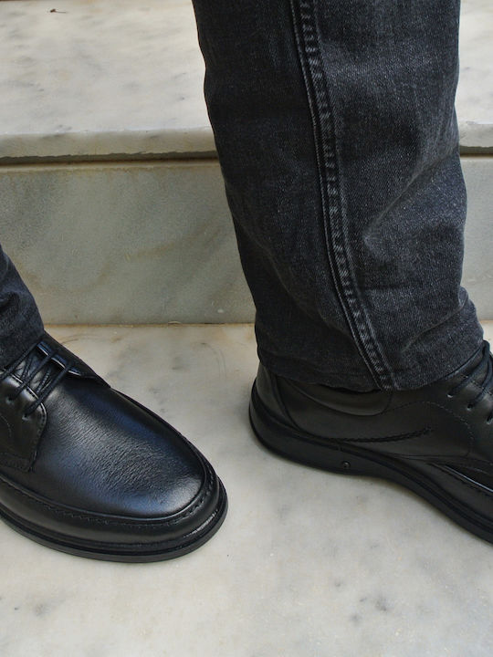 Αntonello Leder Herren Freizeitschuhe Anatomisch Schwarz