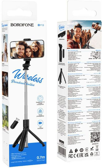 Borofone Selfie Stick By13 Nube Bluetooth Tripod Remote Control Black