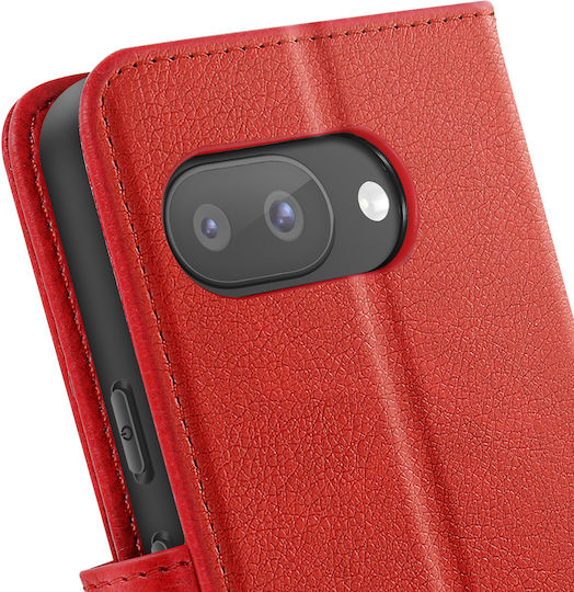 Avizar Case Google Pixel 9a Clapet Wallet Video Holder Red