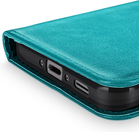 Mayaxess Case Samsung Galaxy A56 Wallet Hand Strap Turquoise