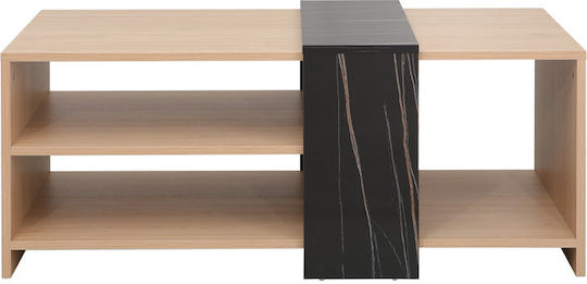 Rectangular Central Coffee Table Cozeto from Solid Wood Natural L100xW53xH41.5cm