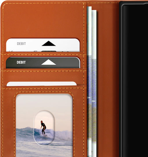 Mayaxess Case Samsung Galaxy S23 Ultra Detachable Shell Brown