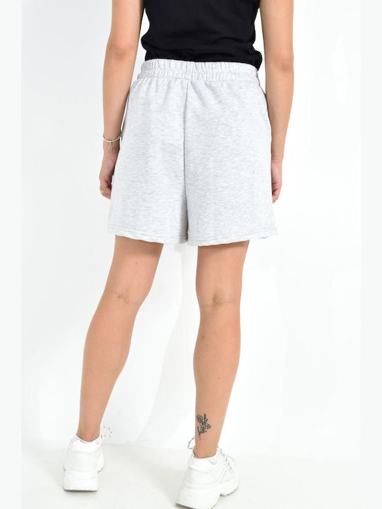 Femei Piele Pantaloni scurți Gri deschis