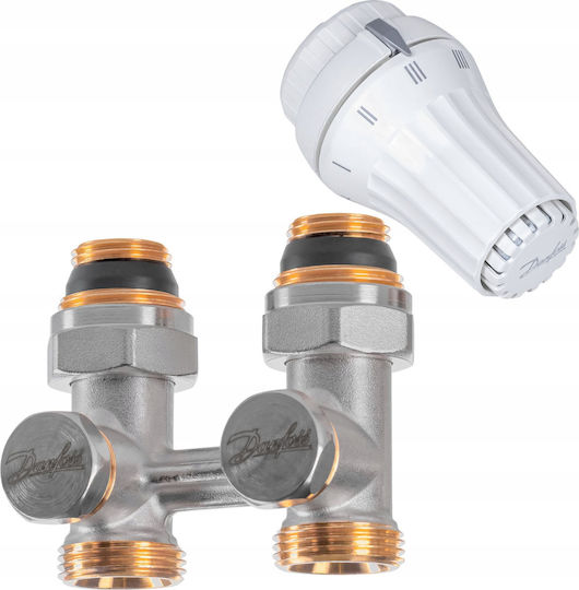 Danfoss Set of 2 Pieces Rae/rlv-ks 1/2 Straight Blister Dwz