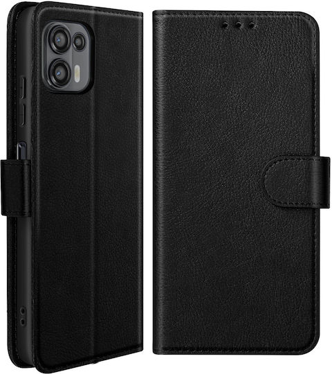 Avizar Case Motorola Edge 20 Lite Clamshell Wallet Video Holder Black