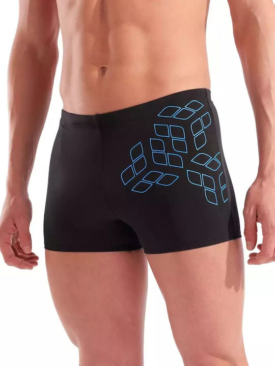 M Kikko Men's Swimwear Shorts Black with Patterns
