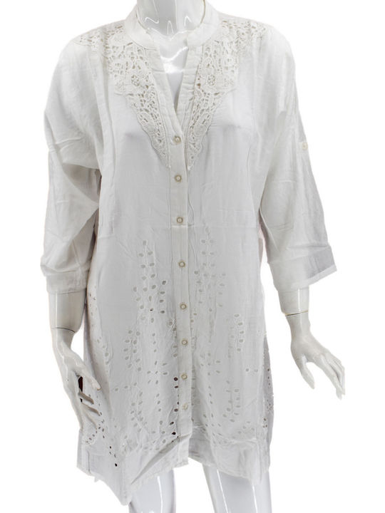 Ferrari Group Women's Beachwear Caftan White