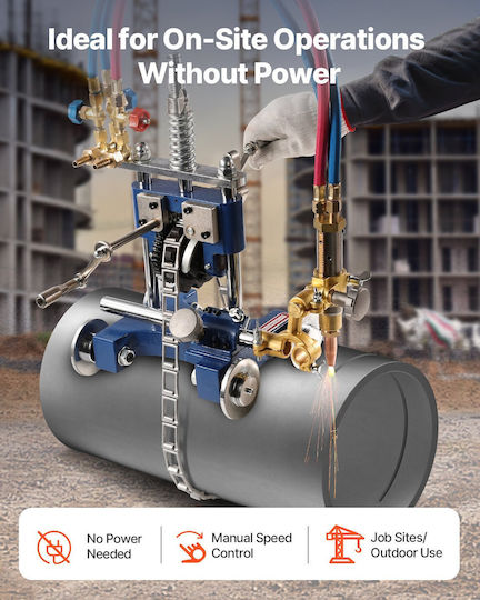 Vevor Cg2-11y Manual Gas Pipe Cutting Machine Thickness 0 2"-2" Portable Pipe 0°-45°