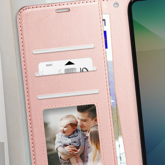 Калъф Mayaxess Samsung Galaxy A26 Портмоне Връзка Розово Злато