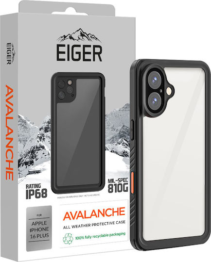 Eiger 360° Vorder- und Rückseite Hülle Für iPhone 16 Plus IP68 Ultra Verstärkt Transparent
