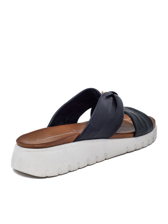 Women's Leather Platform Shoes Black