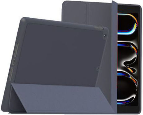 Mw Case Ipad Pro 13” M4 Folio Slimskin Series Apple Pencil Holder Navy Blue