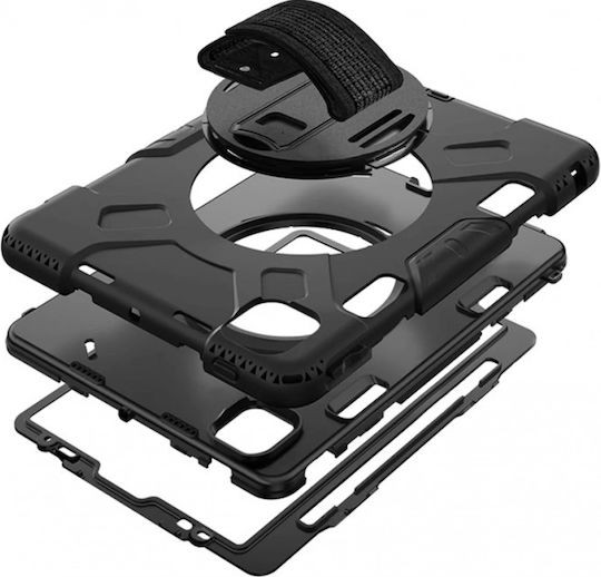 Eiger Lanyard Case Ipad 10.9" Rotating Handle Shoulder Strap Black