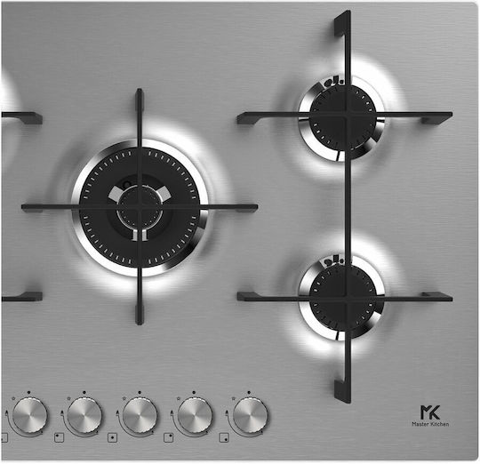 Master Kitchen Plită pe Gaz Autonom 75x51εκ. Argintiu