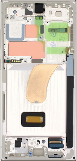 Clappio Screen with Frame Galaxy S23 Ultra Glass Soft OLED Display Beige