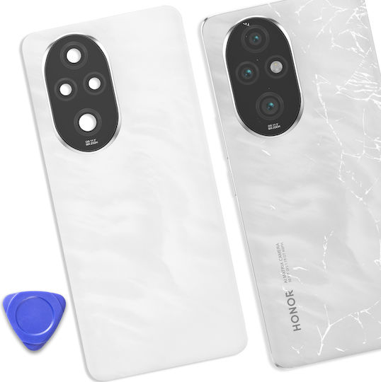 Clappio Ersatzabdeckung Rückseite Honor 200 Pro Weiß
