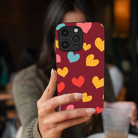 Sonique Heart Series Case Oppo Reno13 5G Burgundy
