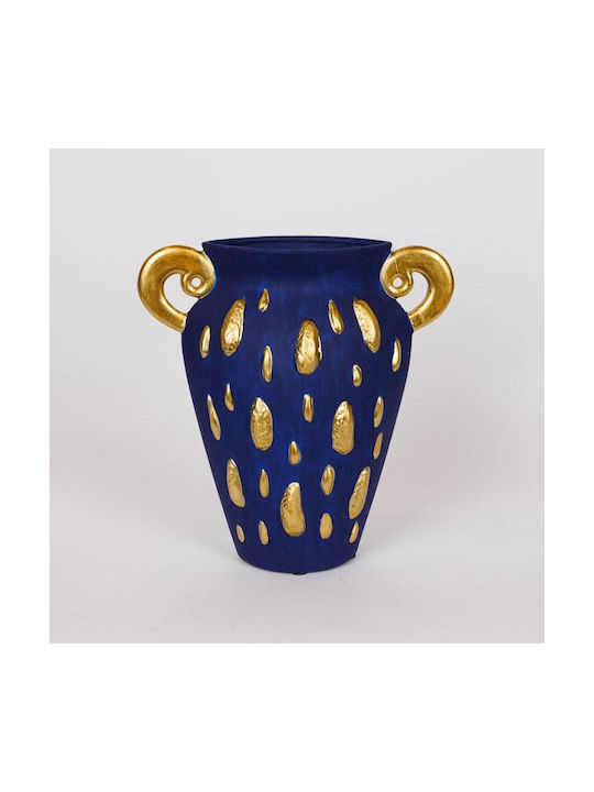 Decorative Vase Blue 27.3x9.8x29cm