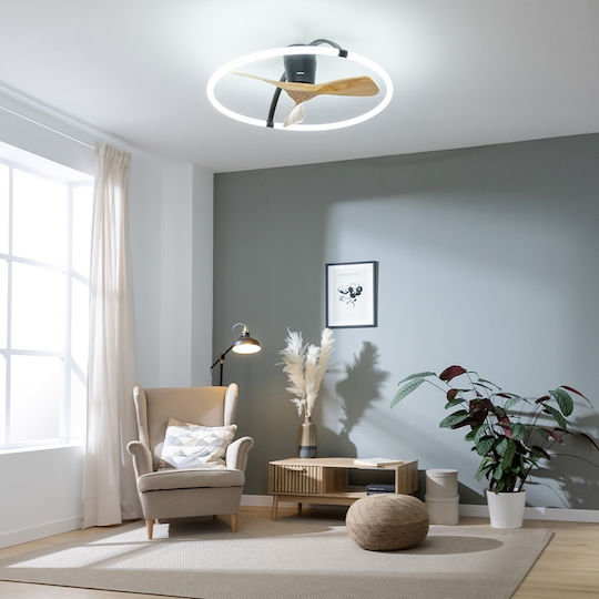 Cecotec EnergySilence Aero 5200 Light Design Ventilator De Tavan 100cm Cu Lumină Maro / Negru