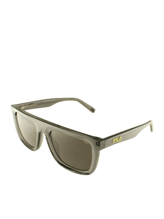 FILA Unisex Sunglasses with Gray Plastic Frame and Gray Lens SFI896 03GU