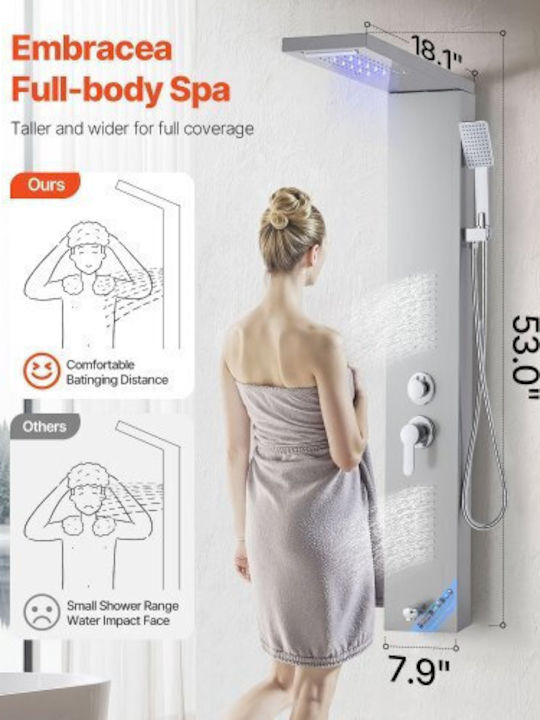 Vevor Shower Column without Mixer Gray