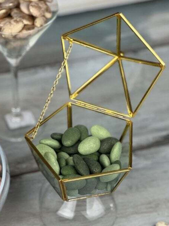 JK Home Decoration Dekorative Box Metallisch Terrarium 11x11cm JK Home Decoration Dekorative Box Metallisch Terrarium 11x11cm
