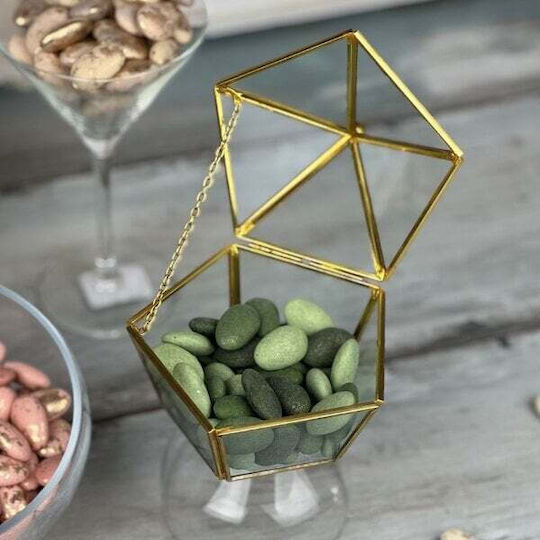 JK Home Decoration Metallic Decorative Box Terrarium 11x11cm