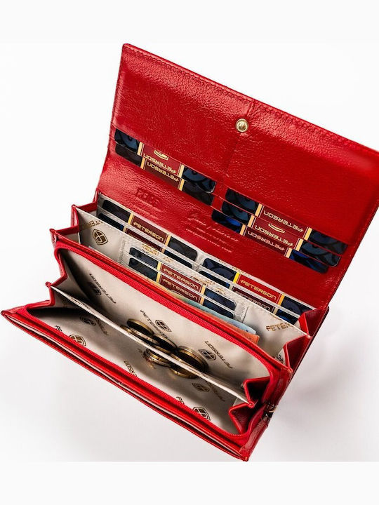 Leather Women's Wallet with RFID Red